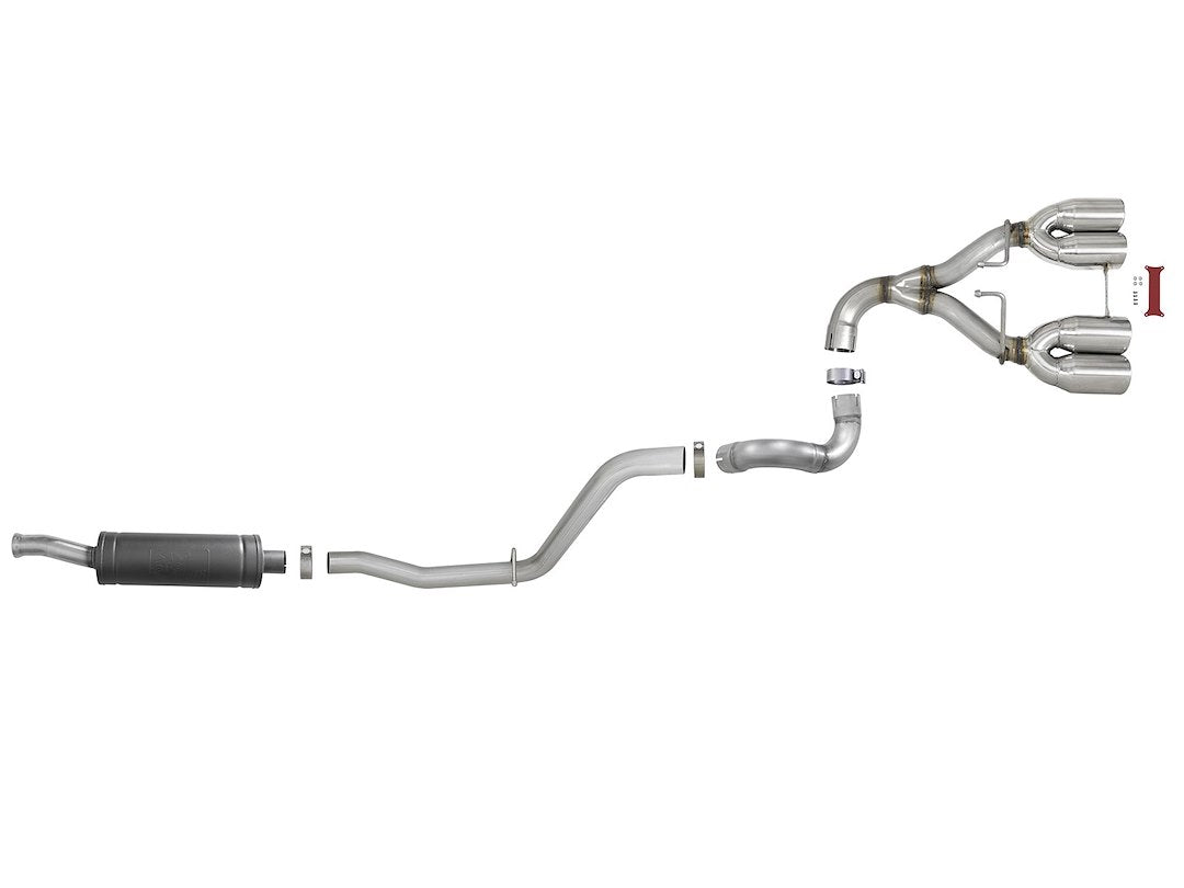 Advanced FLOW Engineering Rebel Cat-Back System Single Quad Exhaust System Kit 49-38071-P - image 4