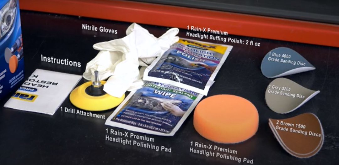 Rain-X 610153 Premium Headlight Restoration Kit