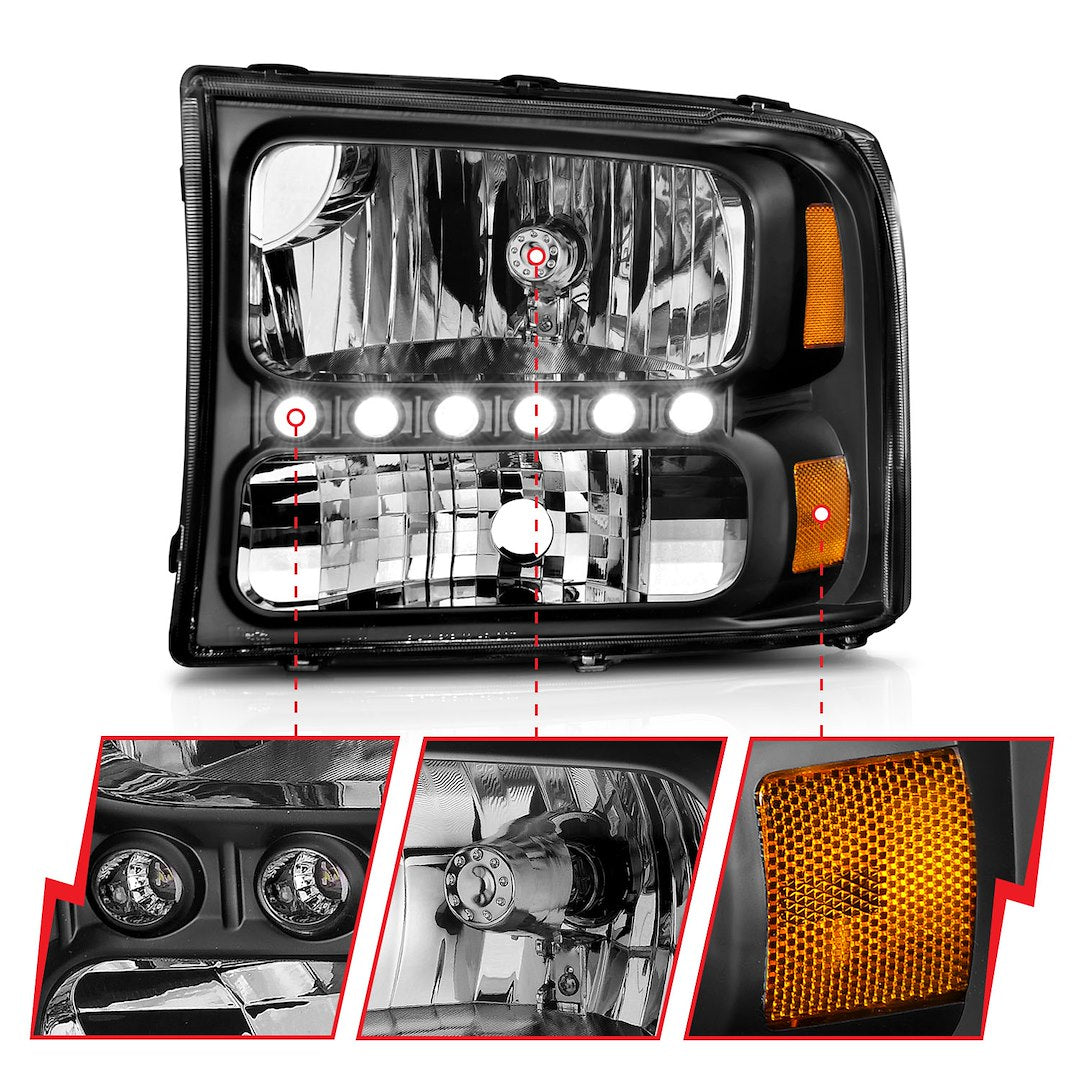 ANZO USA Crystal Clear Reflector Beam Halogen Sealed Beam Headlight Assembly 111106 - image 5