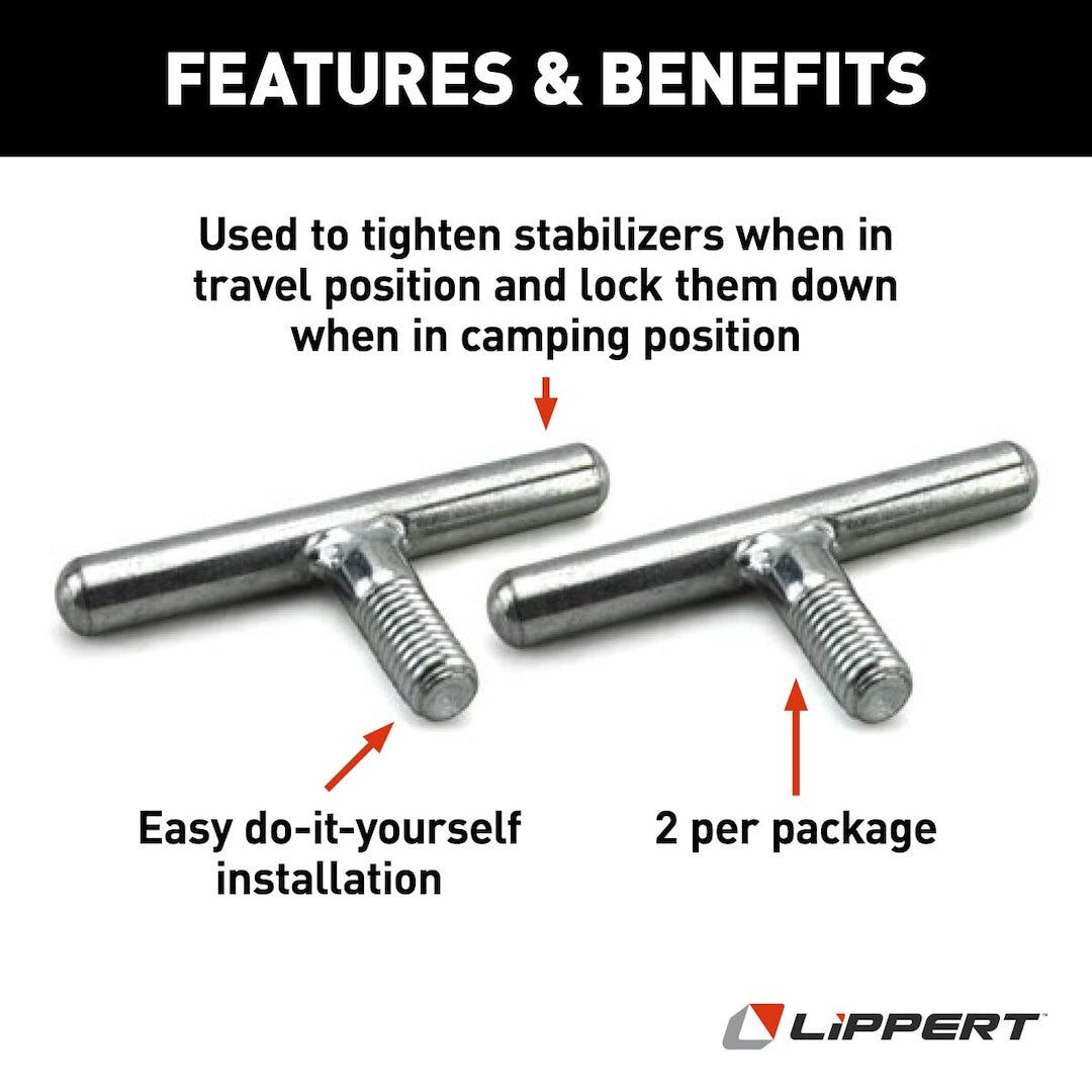 Lippert Components 314594 Trailer Stabilizer Jack Stand Lock Arm Tightening Bolt - image 3