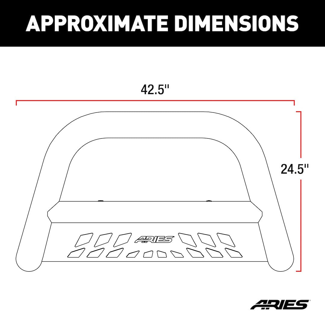 Aries 35-3006 Bull Bar  with skid plate - image 5