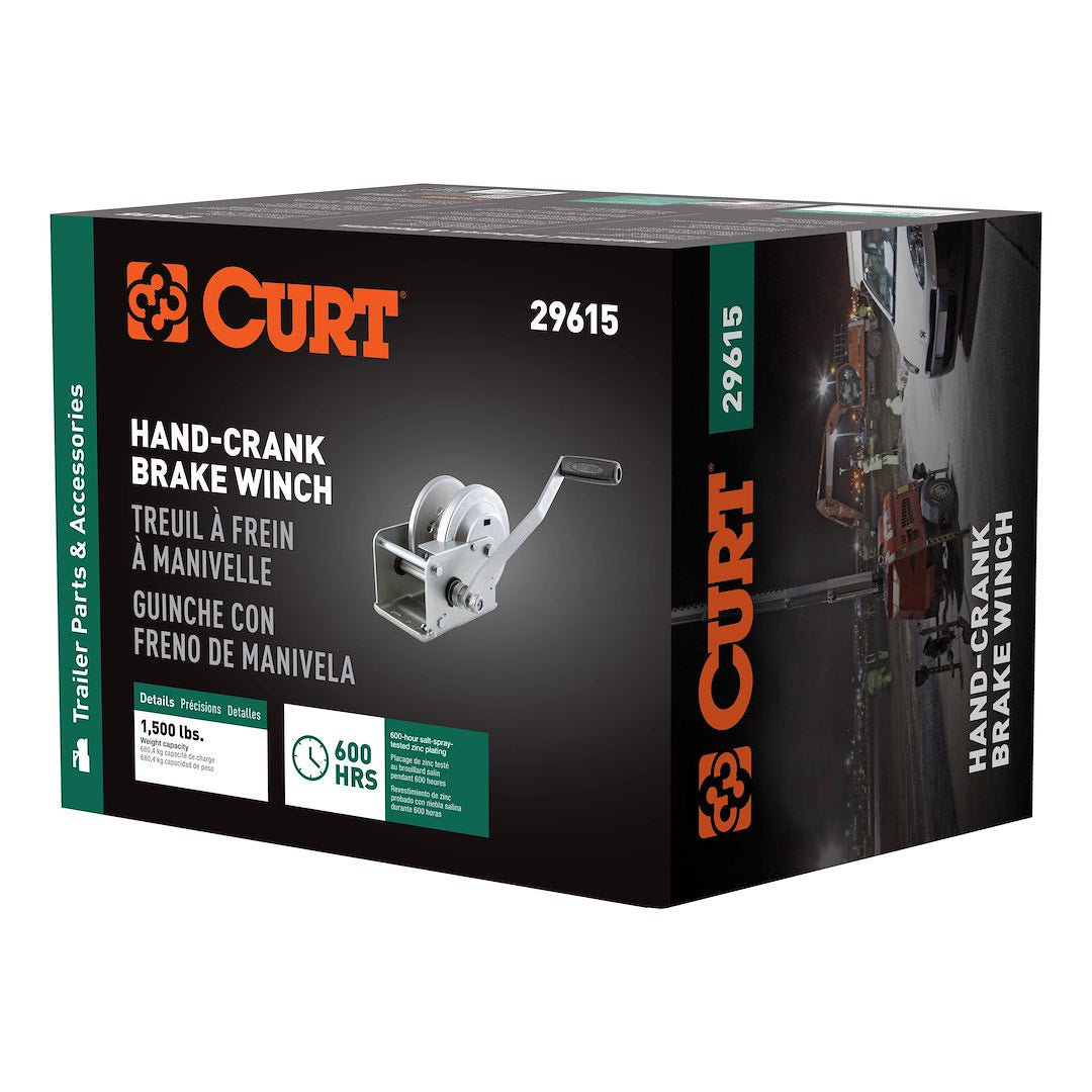CURT 29615 1,500-Pound Fixed-Mount Brake Winch - image 9