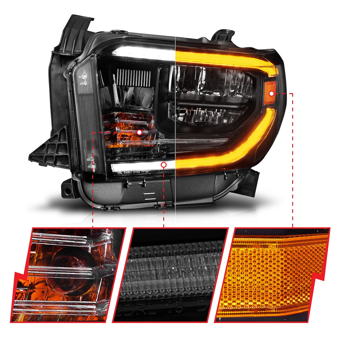 ANZO USA Crystal Reflector Beam LED Composite Headlight Assembly 111531 - image 2