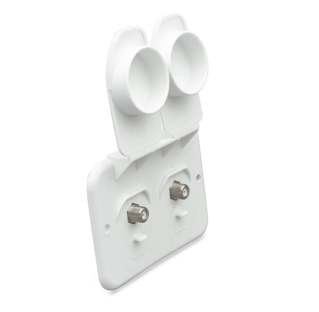 B&B Molders Tv Cable Entry Plate (94323) – Capacity: Dual Cables