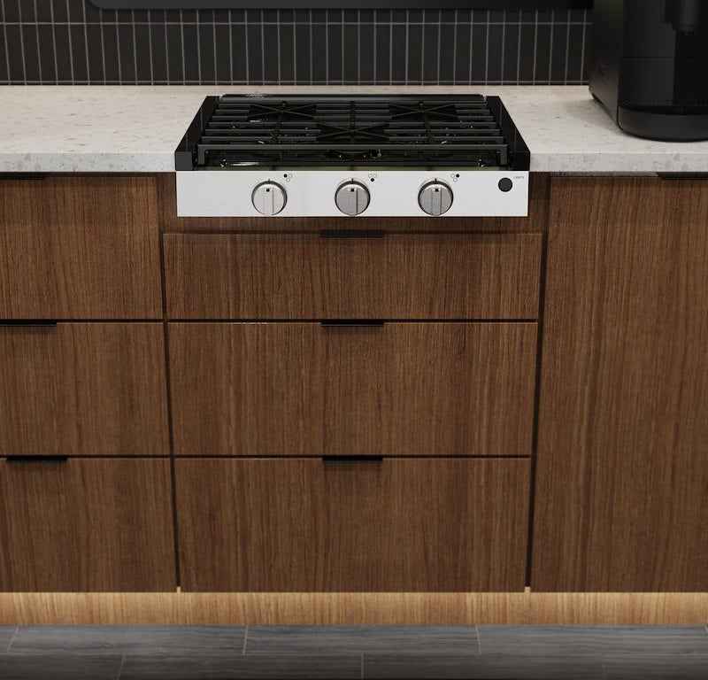 GE Appliances PLU621RWSS GE Profile 3-Burner Propane RV Cooktop – Black/Gray