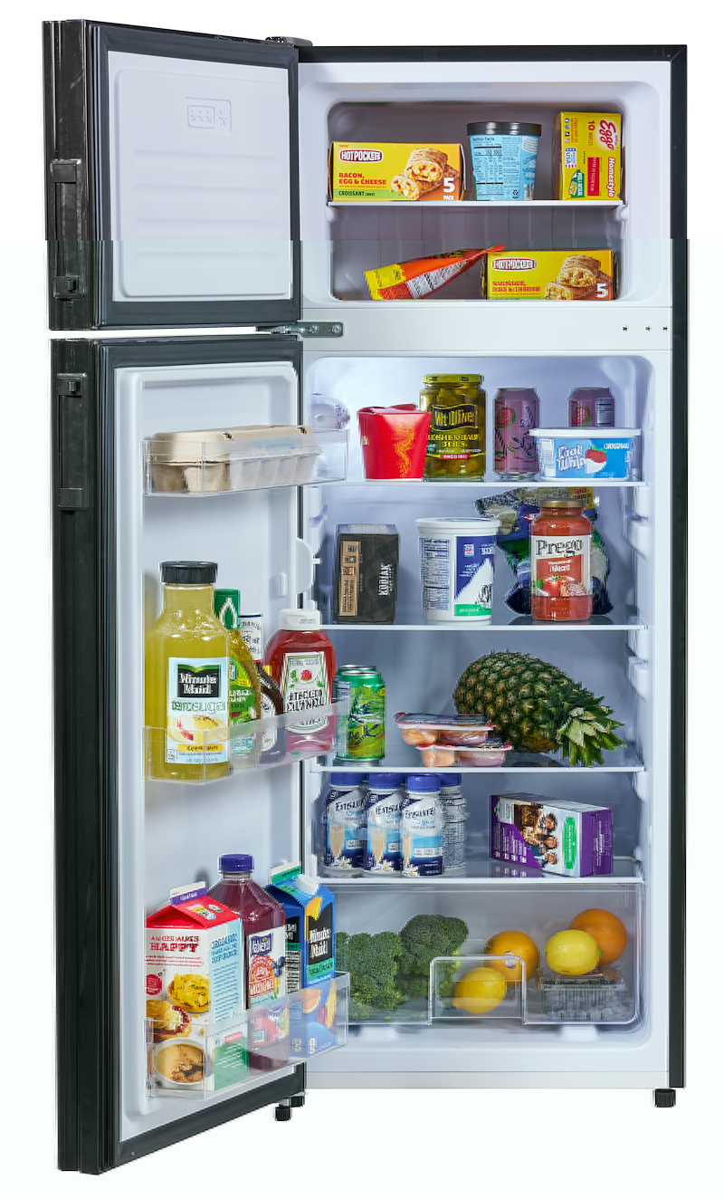Invision 12V RV Fridge 8 Cu Ft – Left Hand Hinge, Stainless Steel 180-4742