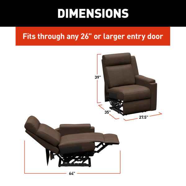 Thomas Payne Heritage Series Left-Hand Recliner – Satula Brown 2024044092