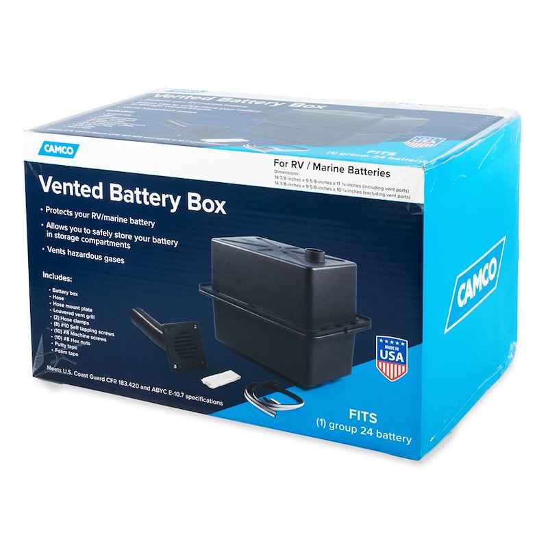 Group 24 Battery Box Vented Sealed Polypropylene – Camco 55371