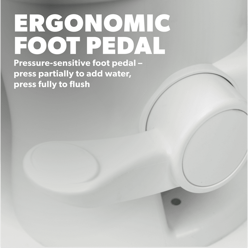 RV Toilet Dometic 302321681 – 321 Series – Permanent Ceramic Toilet – White