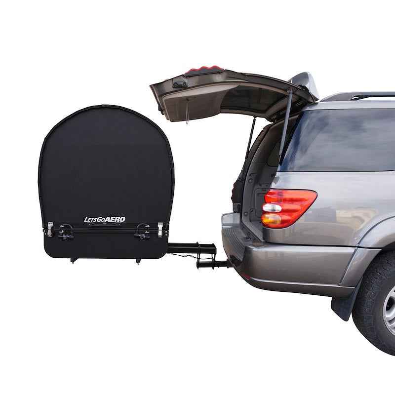 Lets Go Aero H01502 Black Box Hitch Cargo Carrier with Enclosed Storage