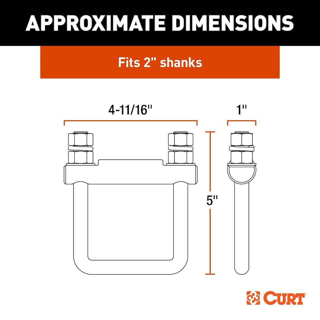 CURT 45367 2-Inch Anti-Rattle Hitch Clamp