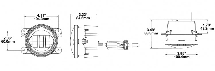 J.W. Speaker 0554573 6145 J2 LED Fog Light