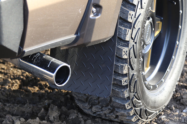 Dee Zee Brite-Tread Set Of 2 Fender Aluminum Mud Flap DZ1808TB - image 3