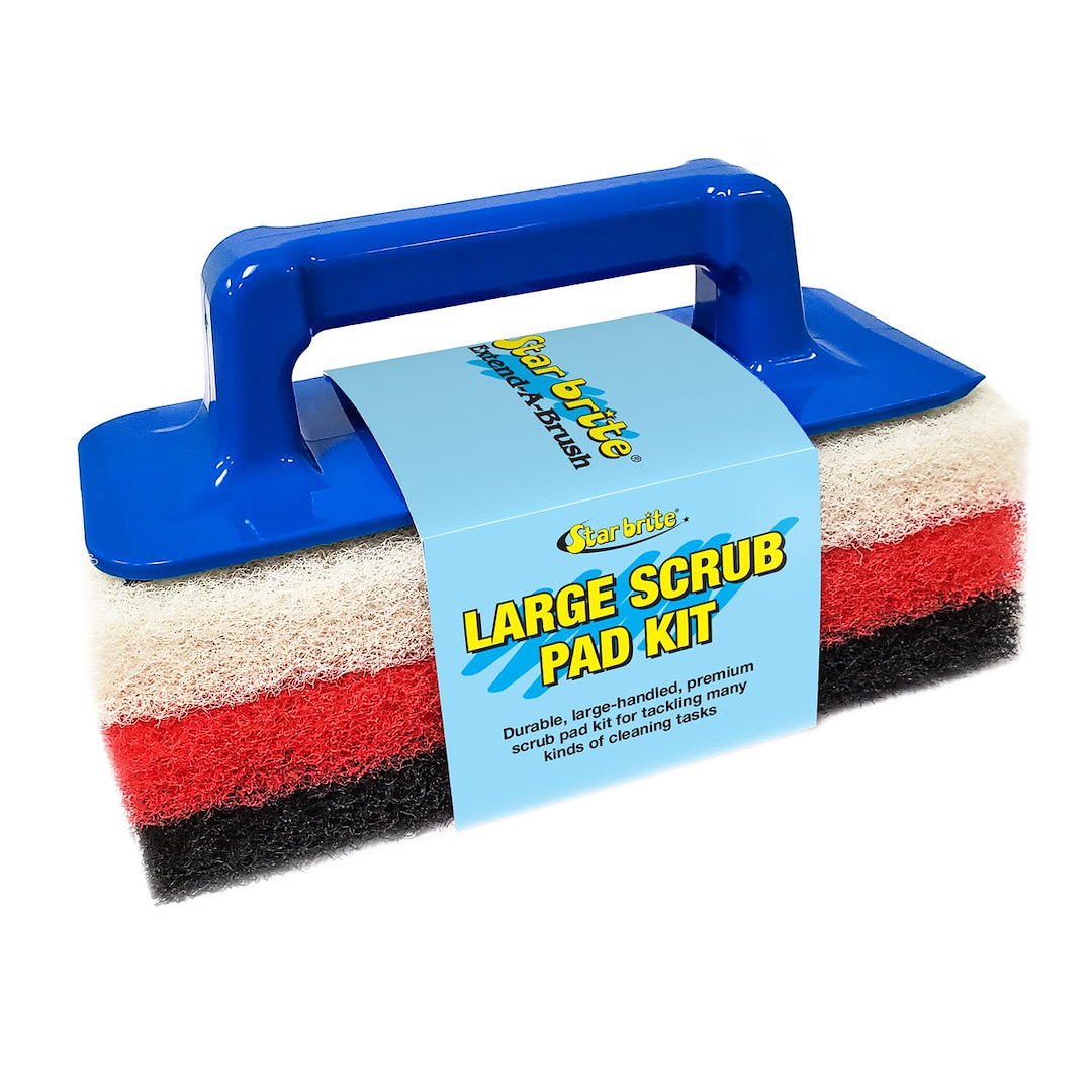 Star Brite 042023 Large Scrub Pad Kit with Scraper Handle