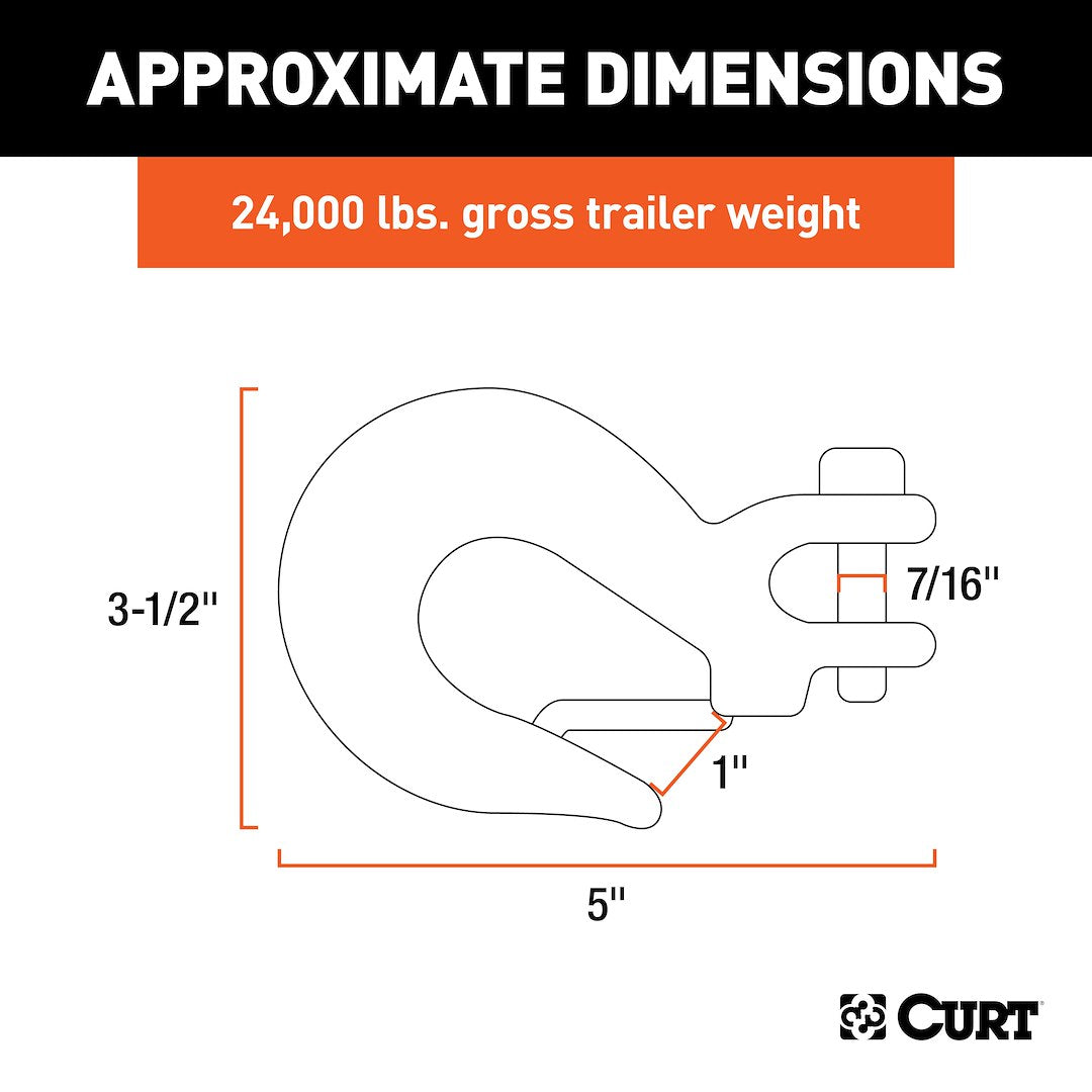 Curt 81960 Trailer Safety Chain Hook - image 2