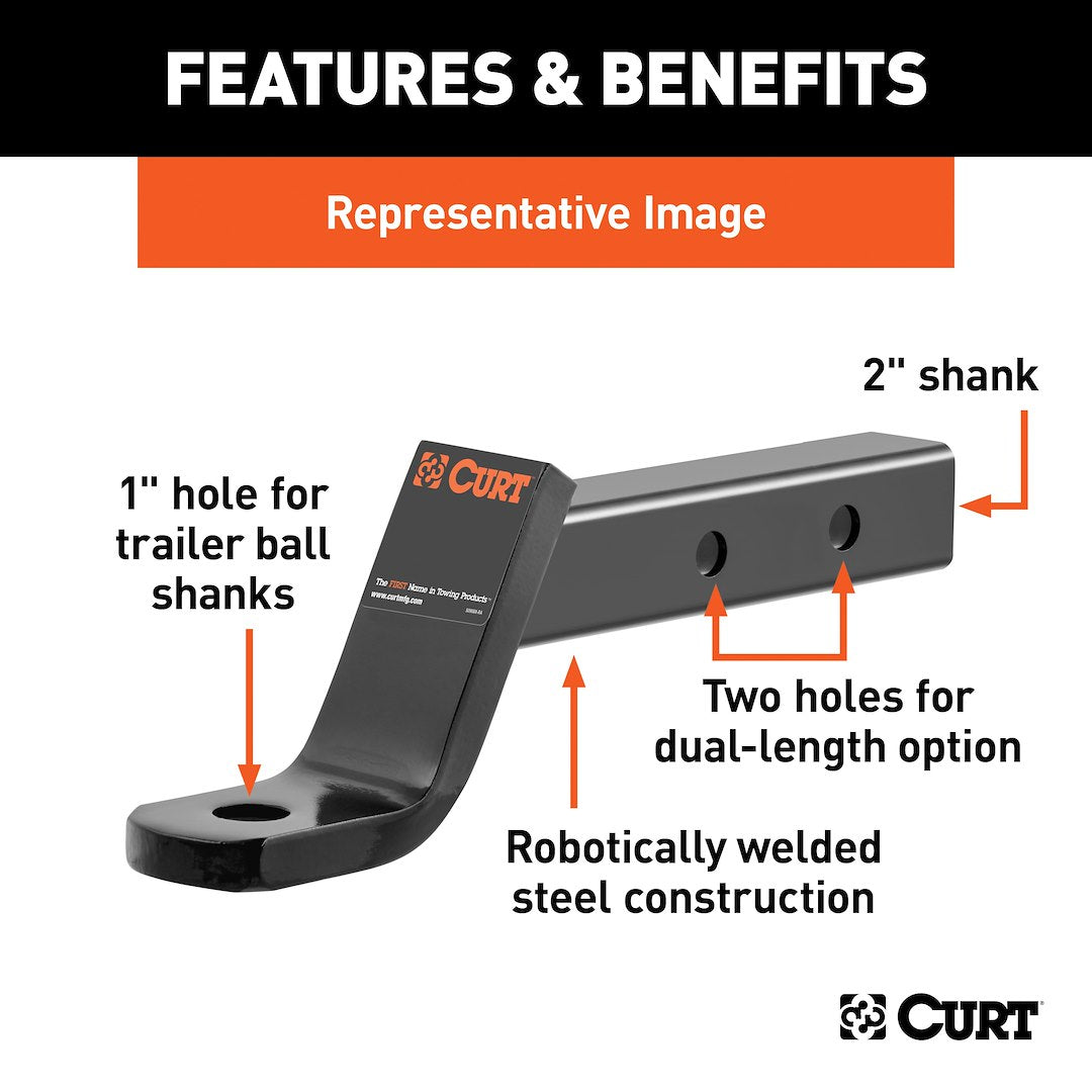 Curt 45230 Trailer Hitch Ball Mount - image 2