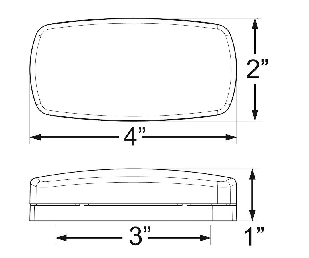 Optronics Mcl32 Series 4 Inch Length X 2 Inch Width LED (Mcl32abbp)