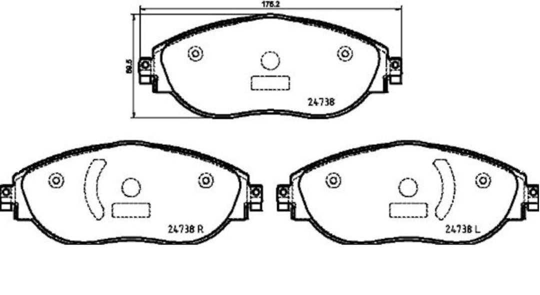 Hella Pagid 355031751 Low-Metallic Disc Brake Pad Set
