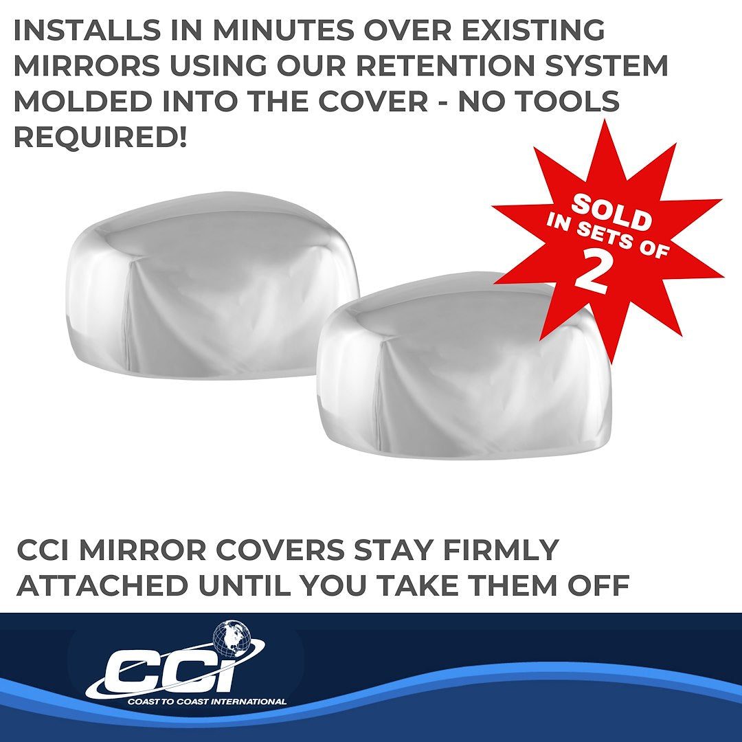Coast To Coast MC67492 Journey Chrome Full Mirror Covers - image 3