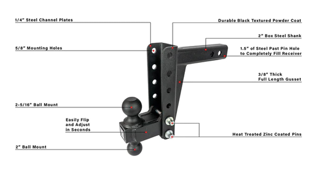 Bulletproof Hitches Md206 Trailer Hitch Ball Mount - image 9