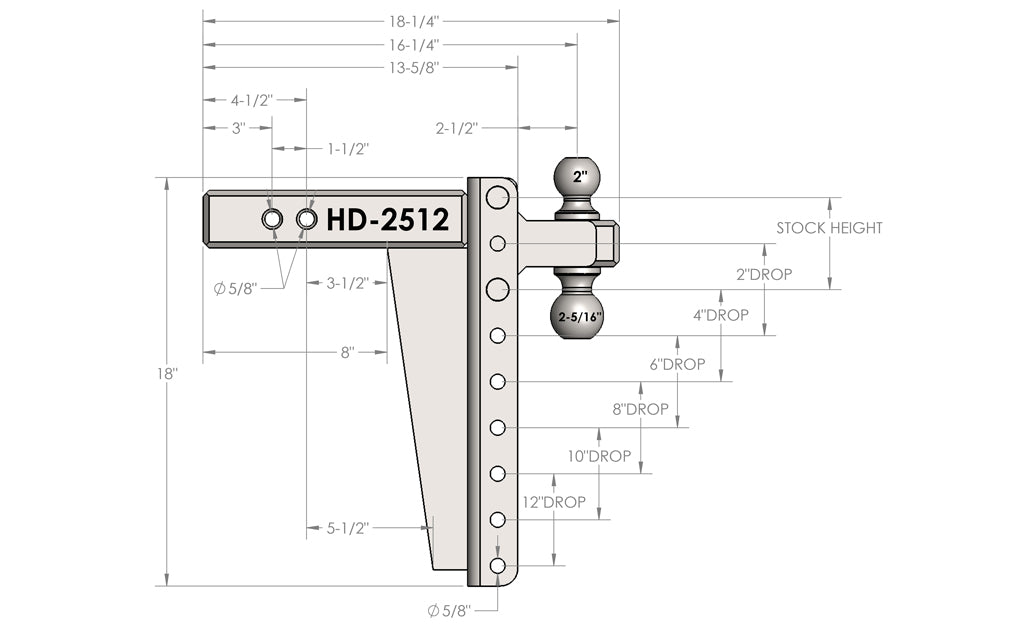 Bulletproof Hitches Hd2512 Trailer Hitch Ball Mount - image 2