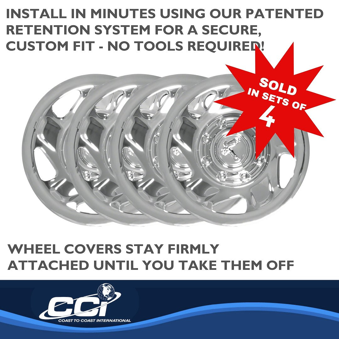 Coast To Coast 13416C 16-Inch Chrome 5-Spoke Wheel Covers - image 4