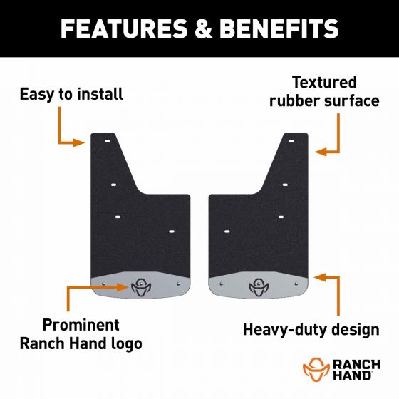 Ranch Hand 250930rh Textured Rubber Mud Flap