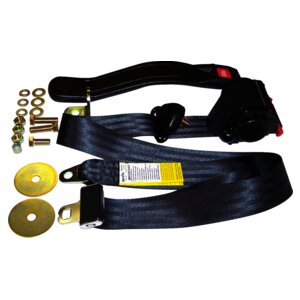 Crown Automotive BELT3B Black Three-Point Seat Belt Set - image 3