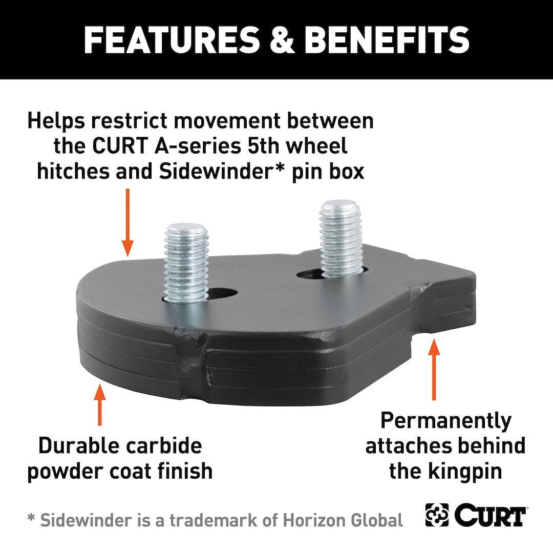Curt 16992 Fifth Wheel Trailer Hitch Pin Box Adapter - image 3