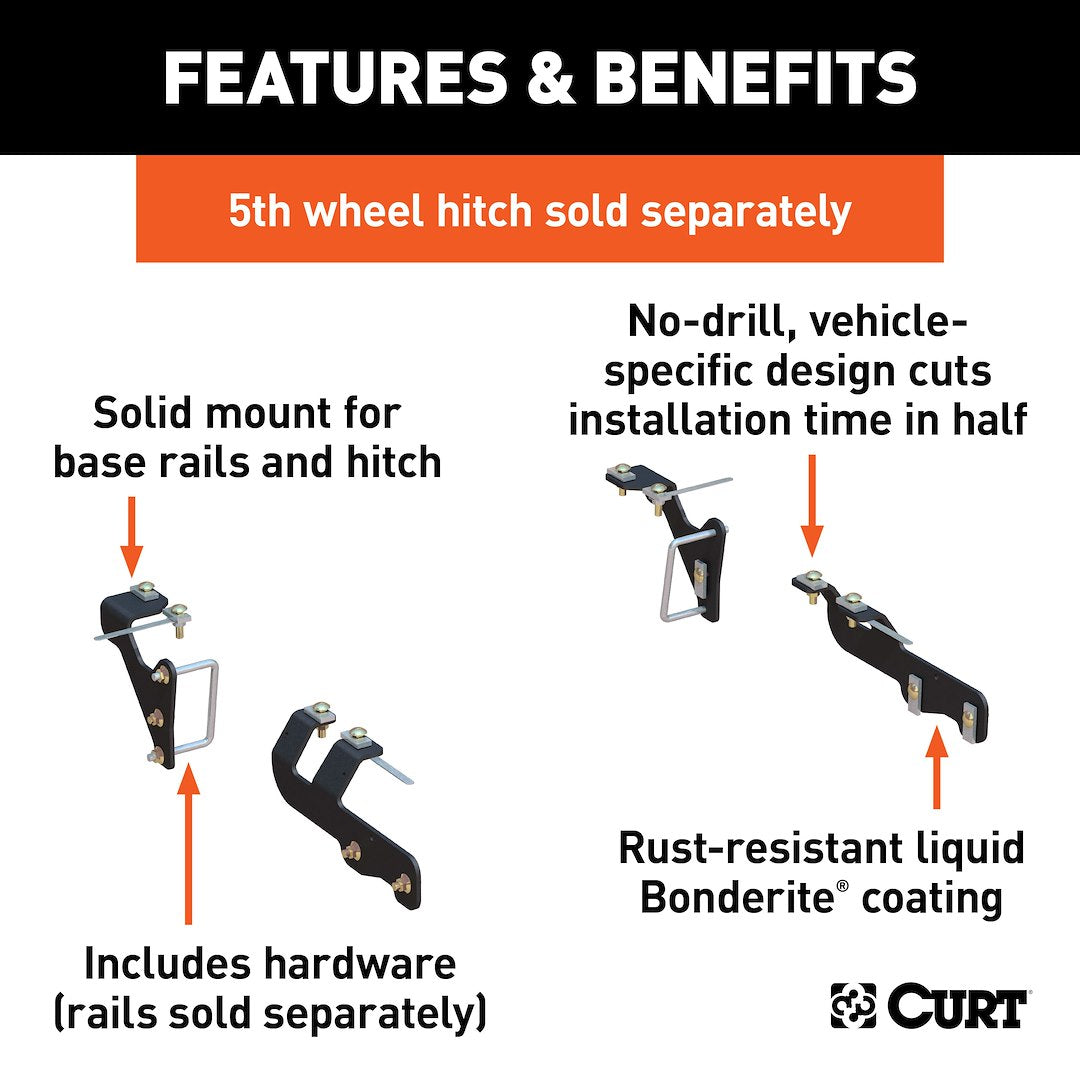 Curt 16307 Fifth Wheel Trailer Hitch Mount Kit - image 2