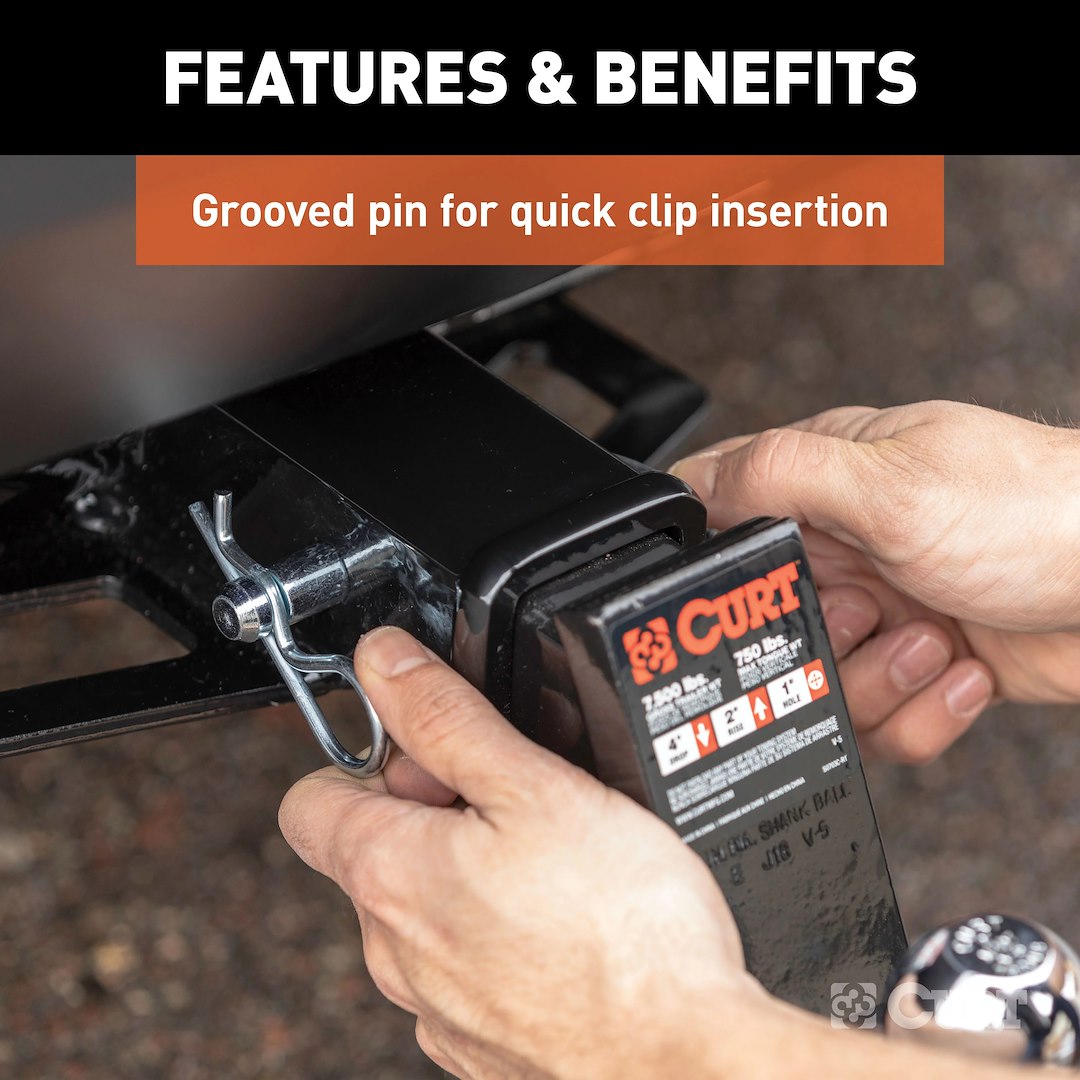 CURT Single Fully Universal 2 Inch/ 2-1/2 Inch Receiver Hitch (21583)
