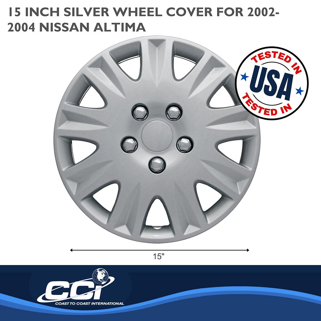 Coast To Coast B811115S Silver Civic Wheel Covers, 15-Inch - image 2
