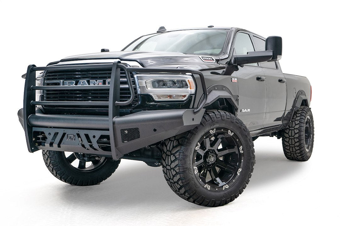 Fab Fours DR19-Q4460-1 Black Steel Elite Front Bumper