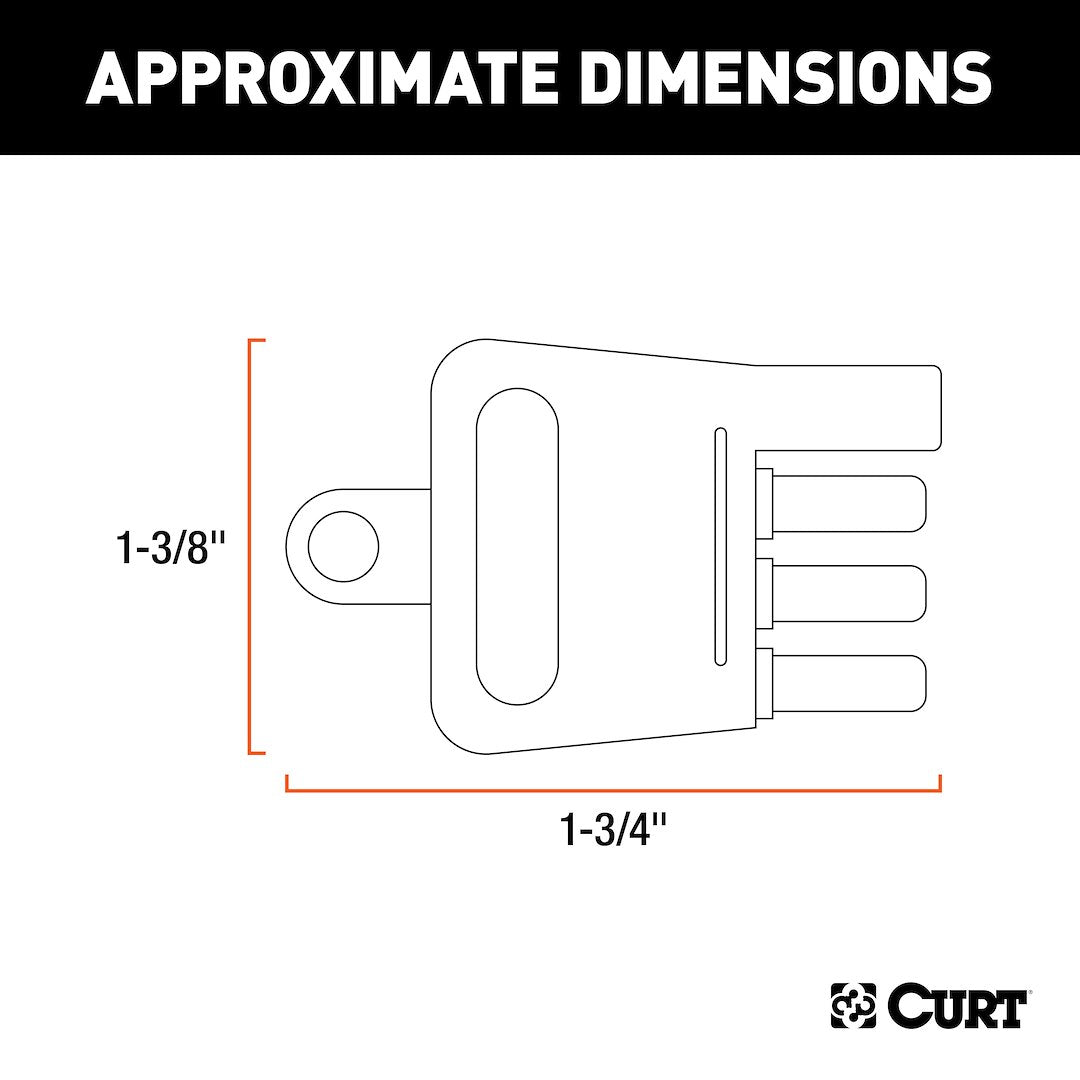 CURT Trailer Wiring Circuit Tester (58261) – Type: 4-Way Flat