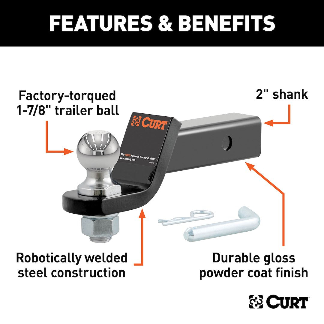 Curt 45034 Trailer Hitch Ball Mount - image 3