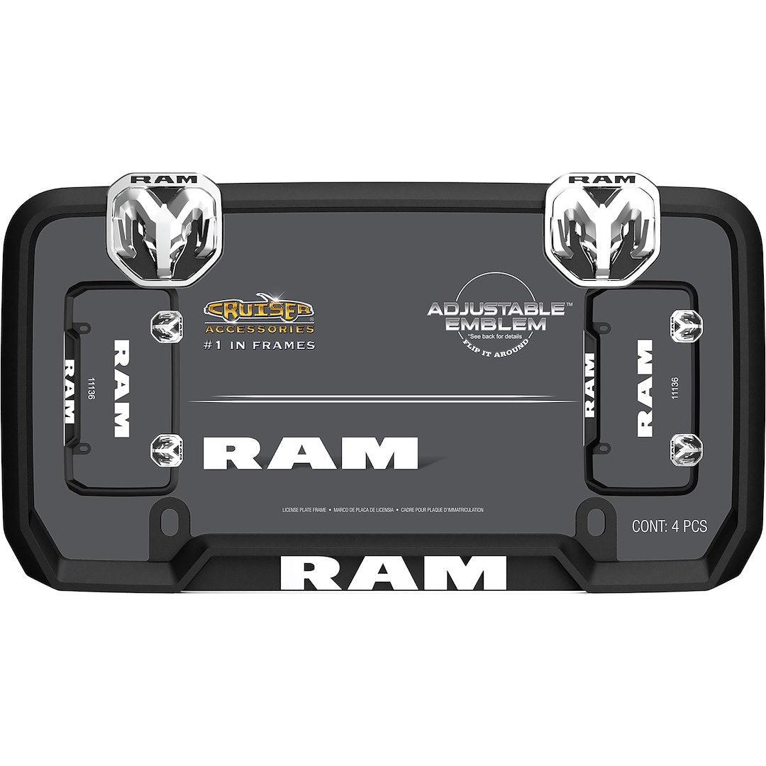 Cruiser 11136 Matte Black RAM License Plate Frame - image 2