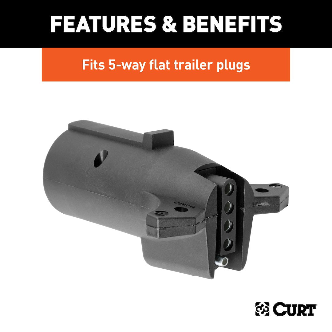 CURT Trailer Wiring Connector Adapter (57251) – Material: Plastic