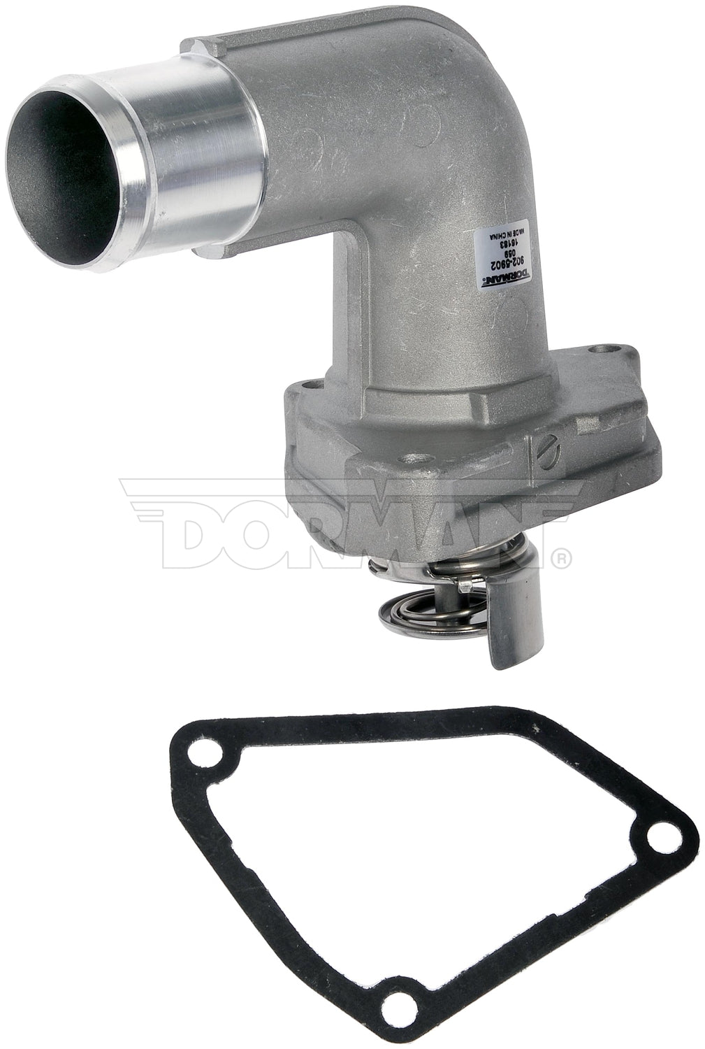Dorman 9025902 Gray Metal Thermostat Housing, 90 Degree - image 1