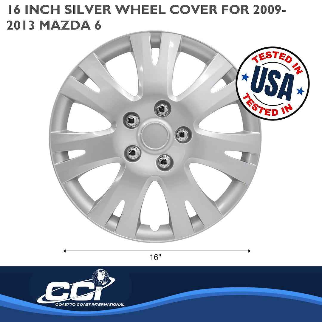 Coast To Coast 103216S Mazda6 16-Inch Silver Wheel Covers