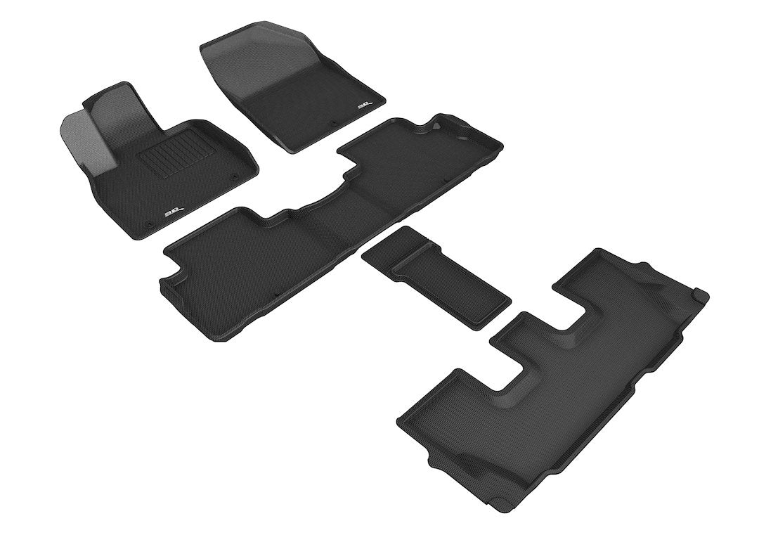 3D Mats KAGU Floor Liner Thermoplastic Rubber Of Carbon Fiber Texture L1HY10101509 - image 1
