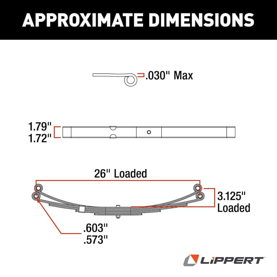 Lippert Components 129745 Trailer Axle Leaf Spring - image 2