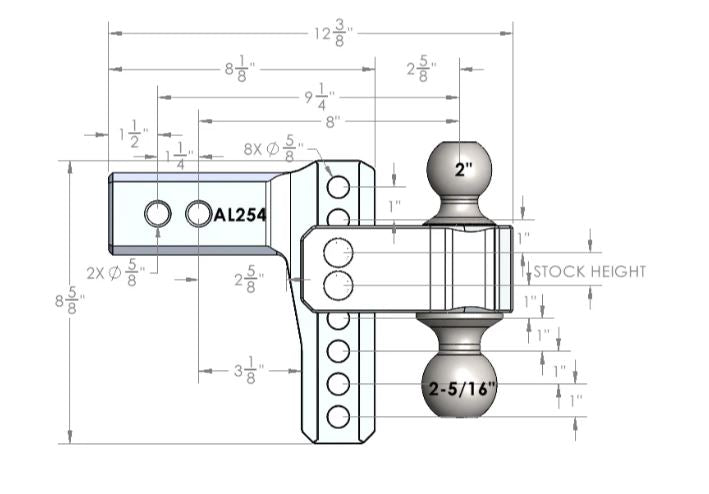 Bulletproof Hitches Al254 Trailer Hitch Ball Mount - image 7