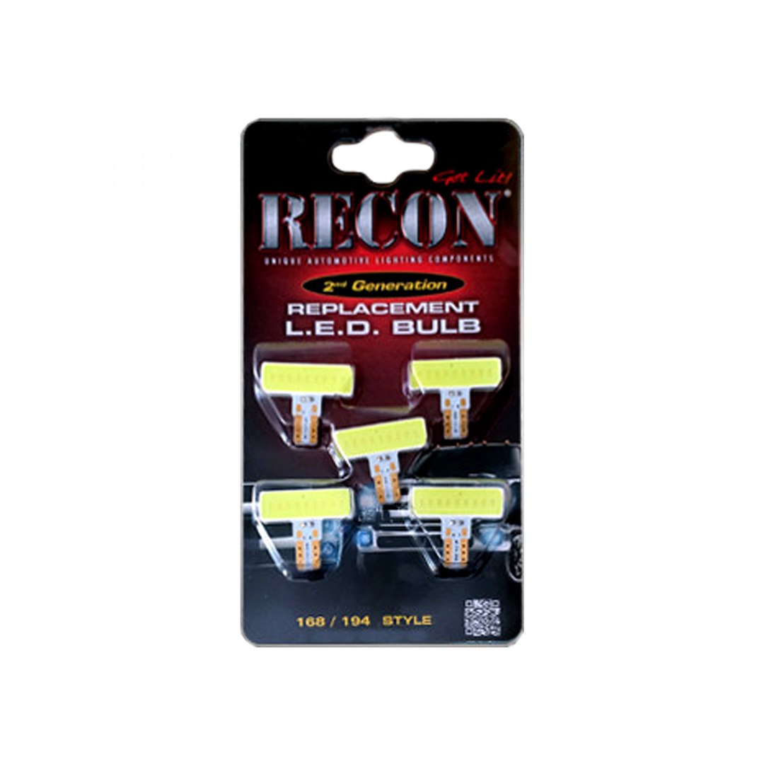 Recon 264280whx High-Power 194/168 T-10 LED Marker Bulbs