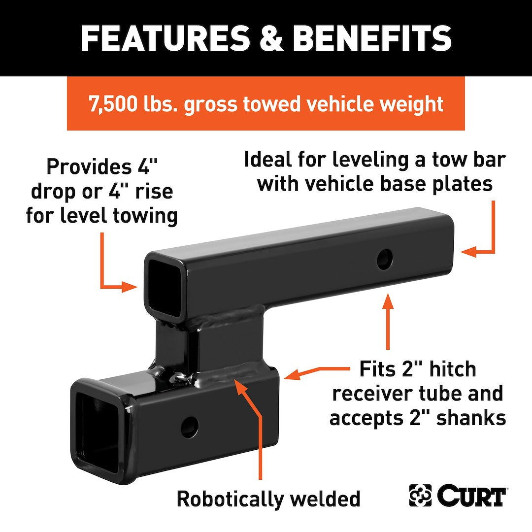 Curt 45798 Trailer Hitch Receiver Tube Adapter - image 3