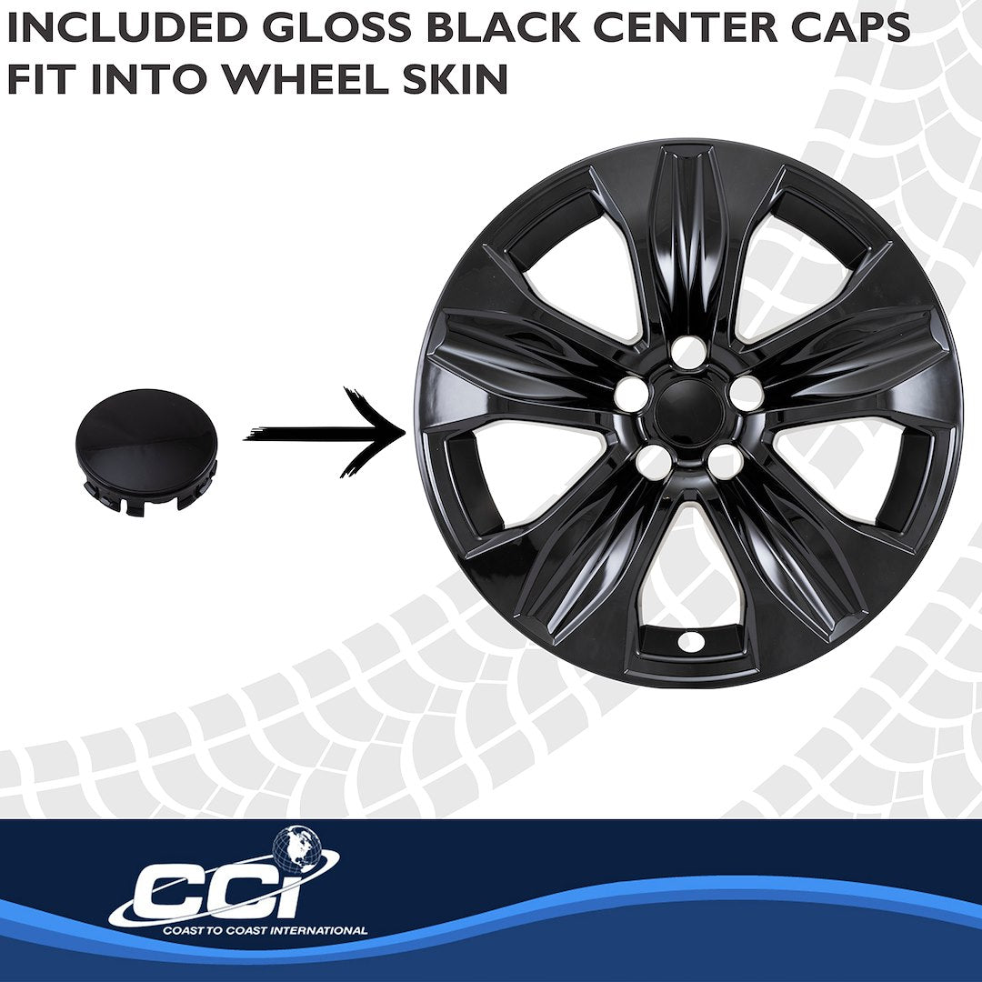 Coast To Coast IMP525BLK Gloss Black 18-Inch Wheel Covers - image 4