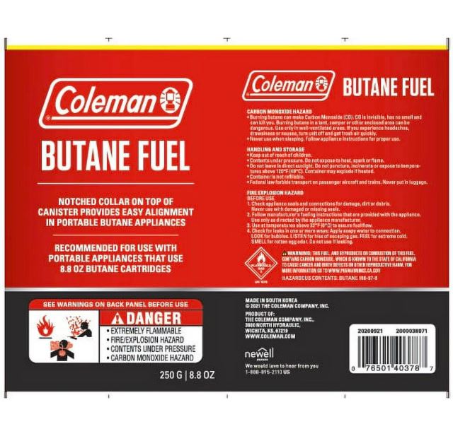 Coleman Company Camping Fuel Canister (2000038071)