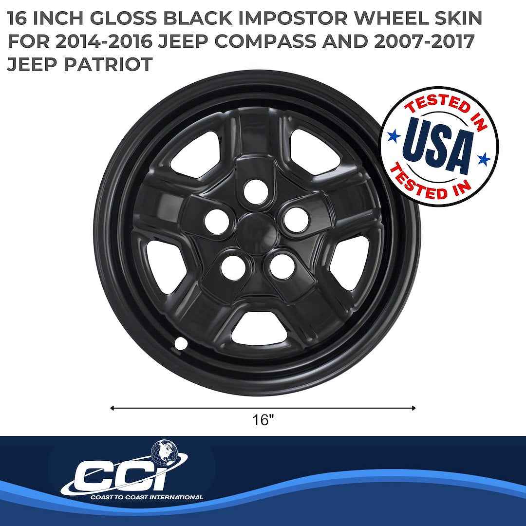 Coast To Coast IMP78BLK Black 16-Inch Patriot Wheel Skins