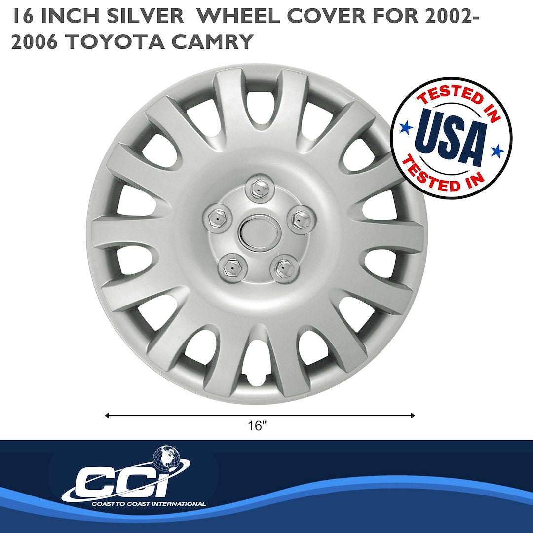 Coast To Coast B883916S Silver Camry Wheel Covers, 14-Spoke - image 2