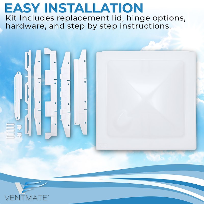 Ventmate 69177 Universal 14" x 14" RV Roof Vent Lid Replacement Kit