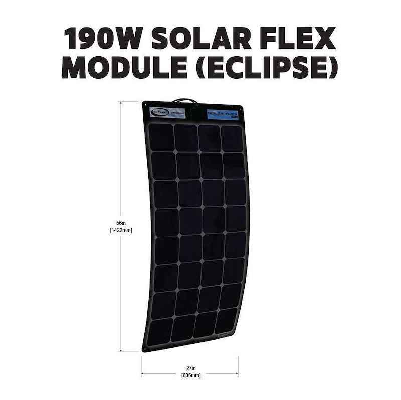 Go Power Eclipse 190W Expansion Solar Panel GP-ECLIPSE-FLEX-190E – Flexible Add-On